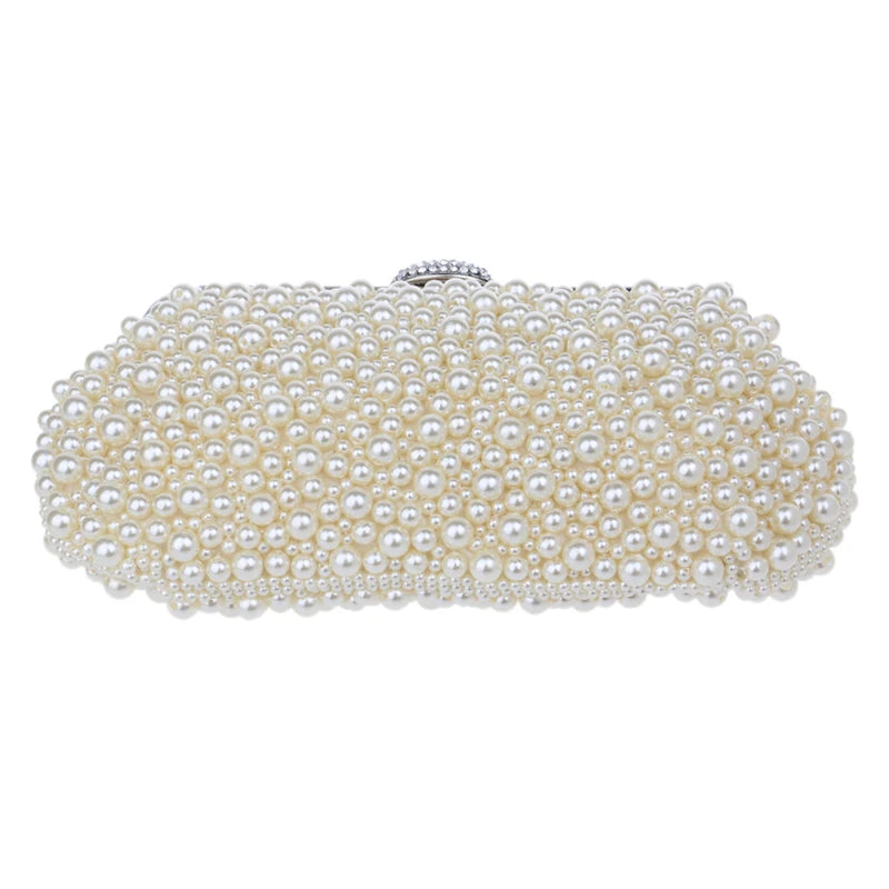 vintage evening bags imitation pearl shell women bag