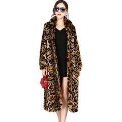 Fur Leopard Coat Women