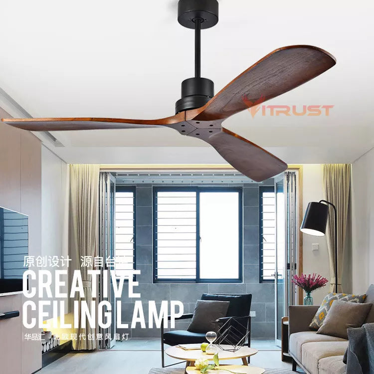 Wooden Ceiling Fans with Remote Control Nordic Simple Home Fining Room Ceiling Fan