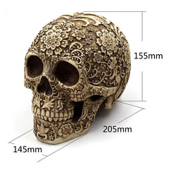 Retro Skull Decor Home Decoration Ornaments Creative Art Carving  Sculptures Skull Model Halloween Gifts