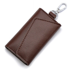 Genuine Leather Keychain Men Women Key Holder and card bag