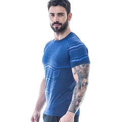 Men Compression Skinny T-shirt Gym Fitness Bodybuilding Shirt