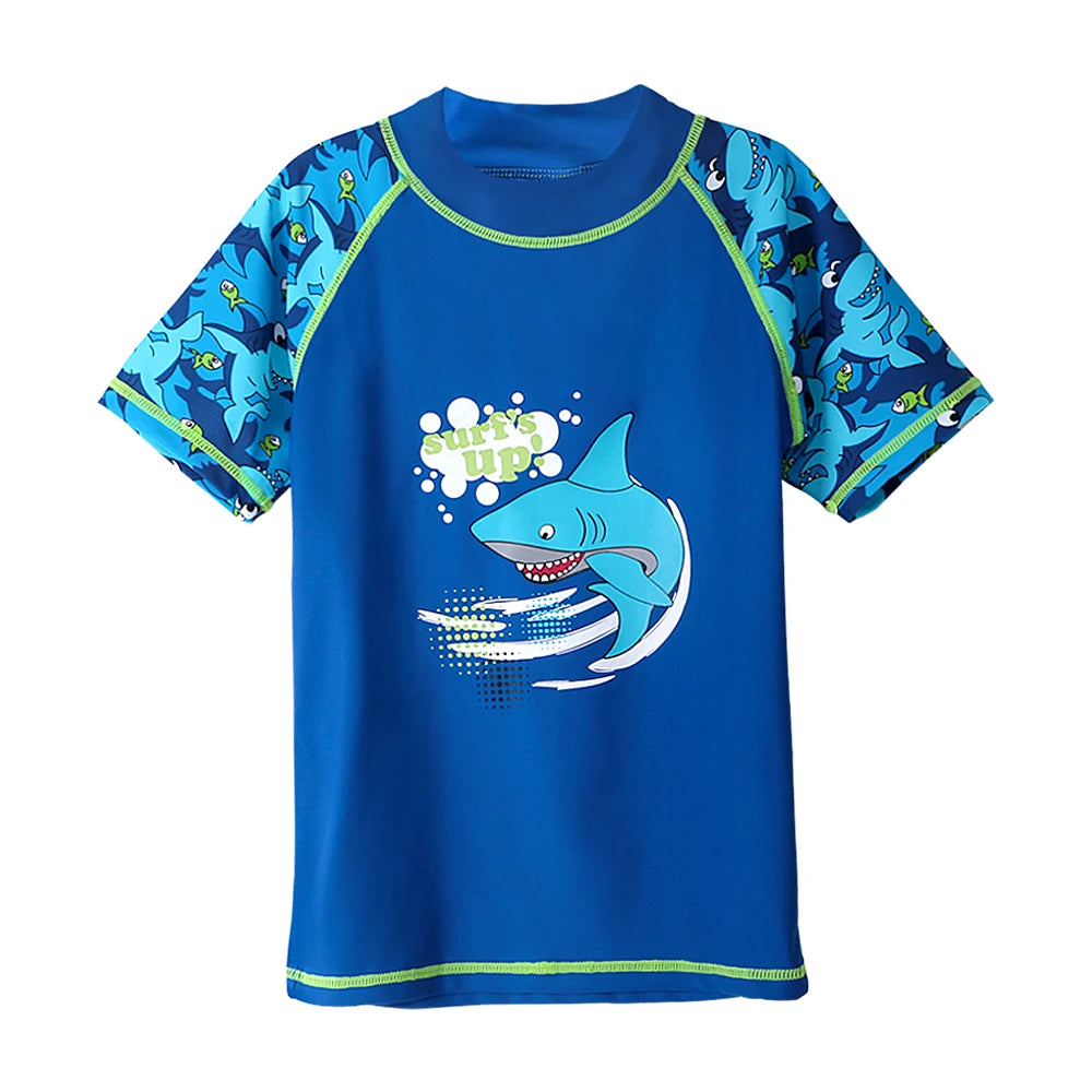 Boys Swimwear Children Swimsuit Cartoon Shark Pattern