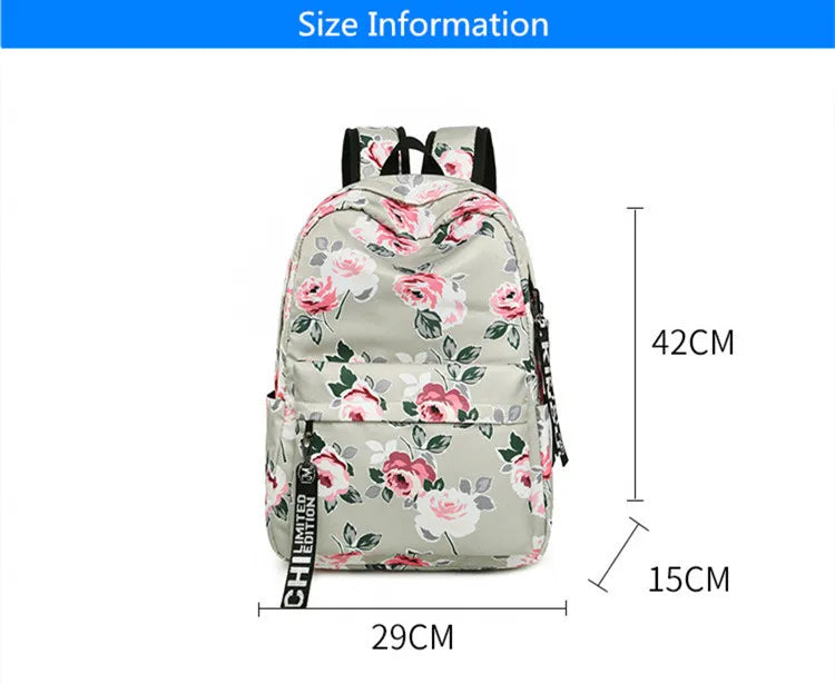 floral school backpack flowers backpacks for teenage girls