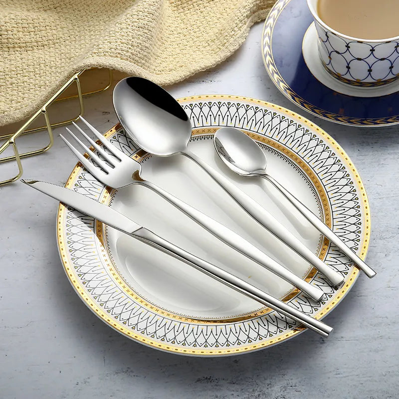 Stainless Steel Cutlery Silverware Spoon Set Dinner Set