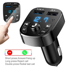 Wireless Car Charger Bluetooth FM Transmitter Audio Dual USB MP3 Player Radio Handsfree Charger 3.1A Fast Charger Car Accessories