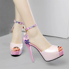 Women Fashion Floral Print Patchwork Sandals