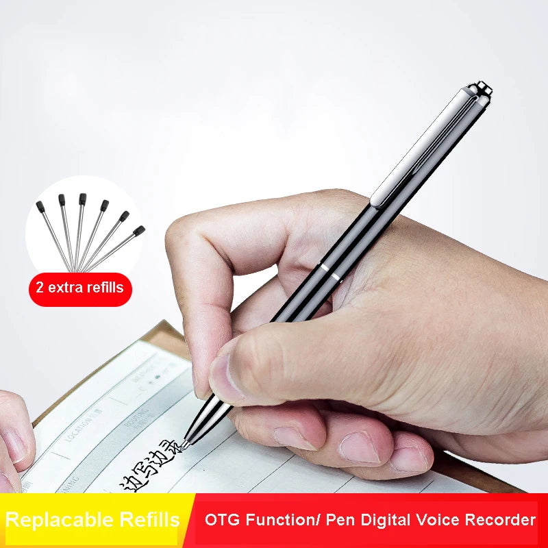 Vandlion V10 32GB Digital Voice Recorder Pen 64G 128GB Audio Recording WAV 192Kpbs Rechargeable Sound Dictaphone