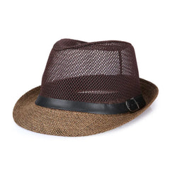 Summer linen breathable sunhat Jazz small outdoor sun hat for men's