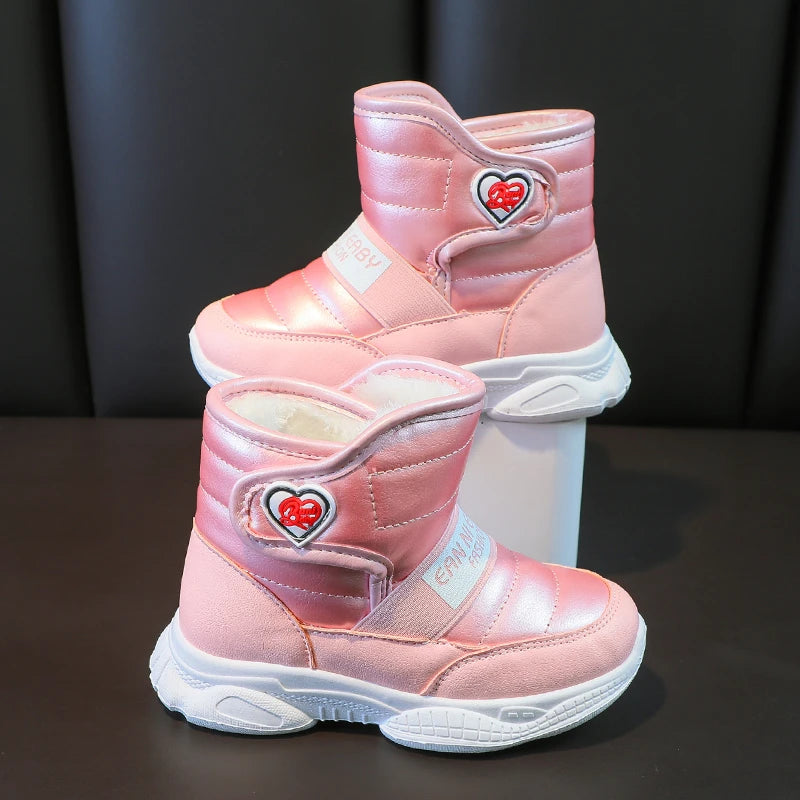 New Girl's Winter Fashion Boots Kid's Cotton Shoes