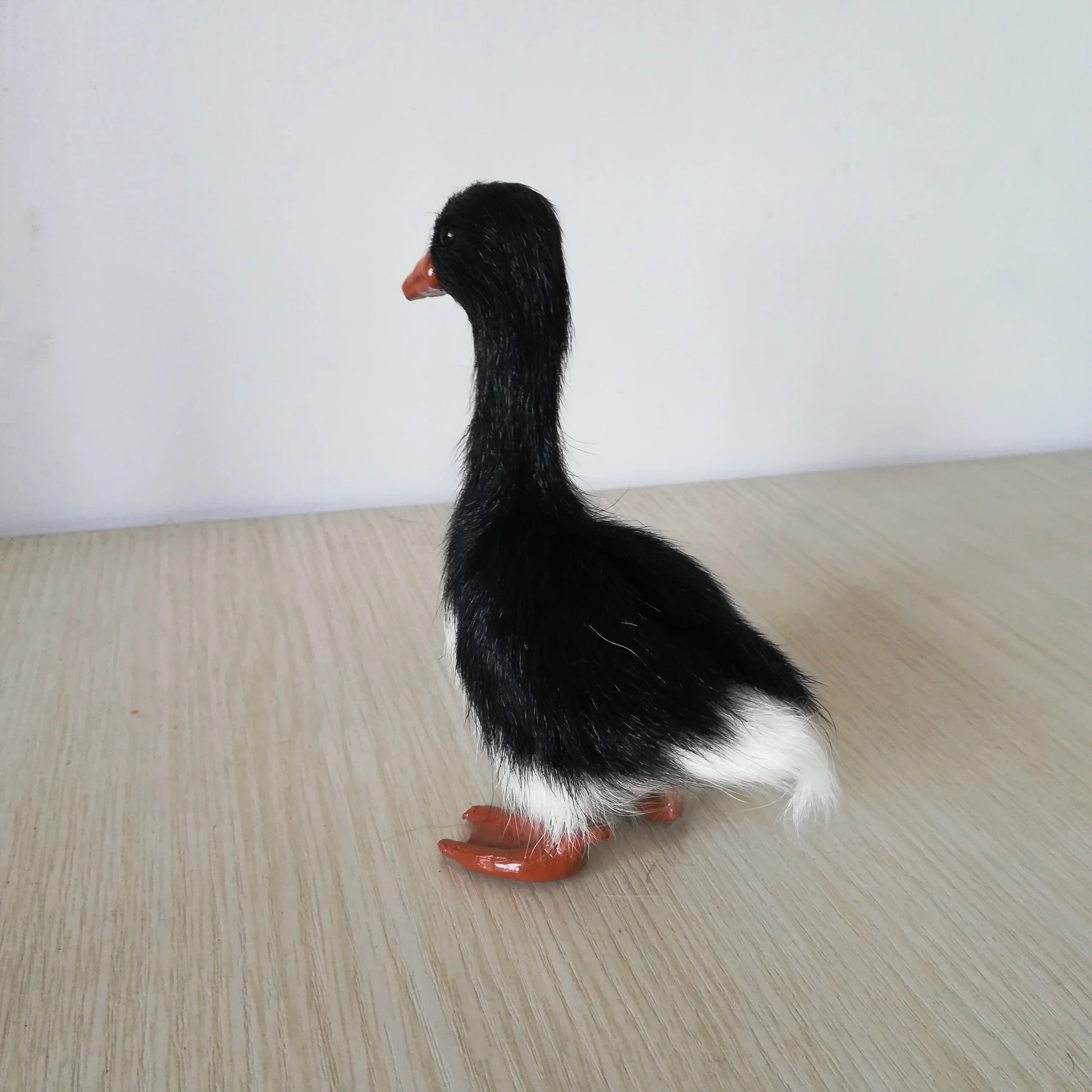 real life toy wild duck model,polyethylene&fur black duck about 13x12cm handicraft home decoration gift b1055