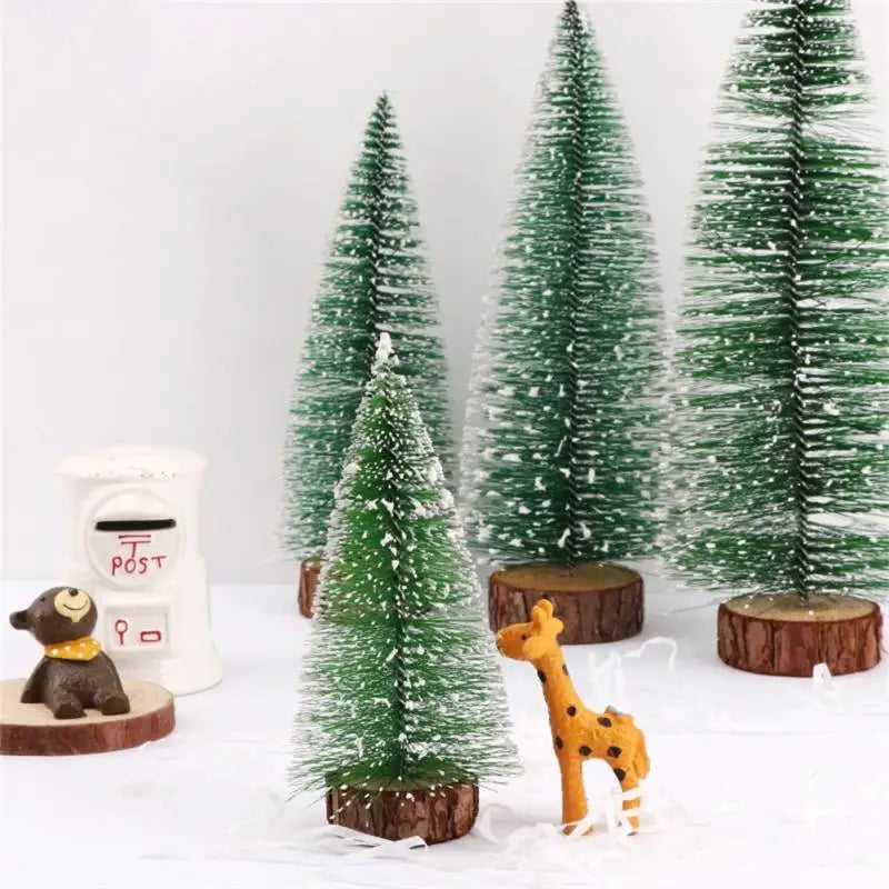 Miniature Christmas Tree Small Artificial Sisal Snow Landscape Architecture Trees For Christmas