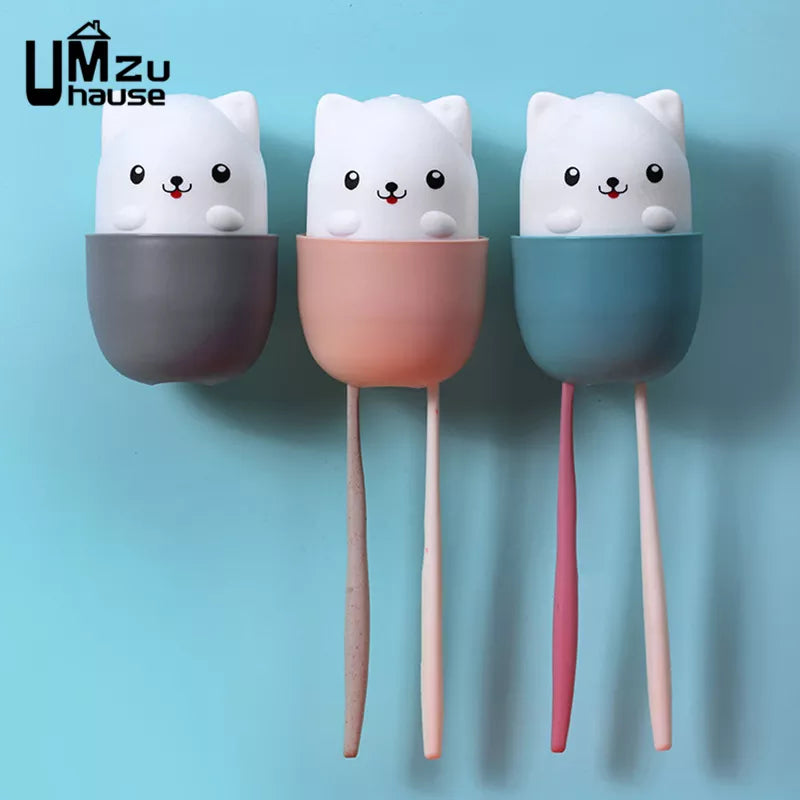 Cute Toothbrush Cup with Hanging Holder