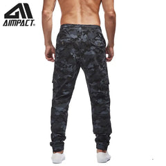 AIMPACT Men's Chino Jogger Pants Casual Fitted Cotton Camo Twill Jogging Trouser