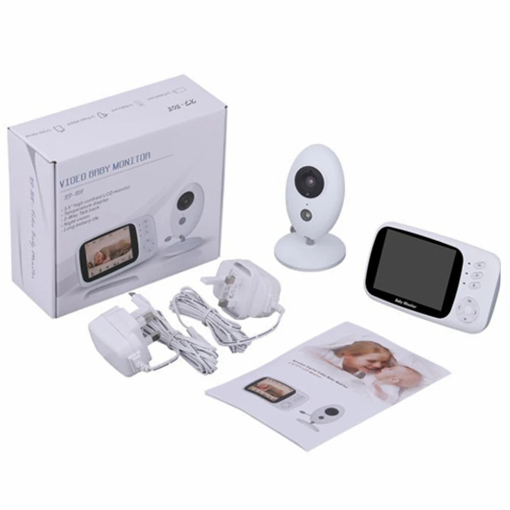 Baby Monitor Video Camera Audio 3.5 inch LCD Screen Child Nanny Security with Night Vision 2 Way Talk VOX Mode