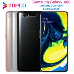 Samsung Galaxy A80 A8050 Original 4G Android Mobile Phone Octa Core 6.7" Dual SIM 48MP&8MP pop-up Camera 8GB&128GB Snapdragon