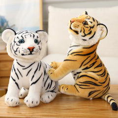 Lifelike Tiger Leopard Plush Toys Stuffed Soft Wild Animal Doll Snow Panther White Tiger Pillow Children Kids Birthday Gift