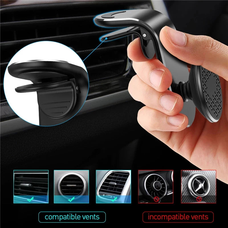 Magnetic Car Phone Holder Stand In Car Air Vent Clip For Hyundai I10 I20 I30 I40 Ix20 Ix35 Ix55 Tucson Santa Fe Santafe