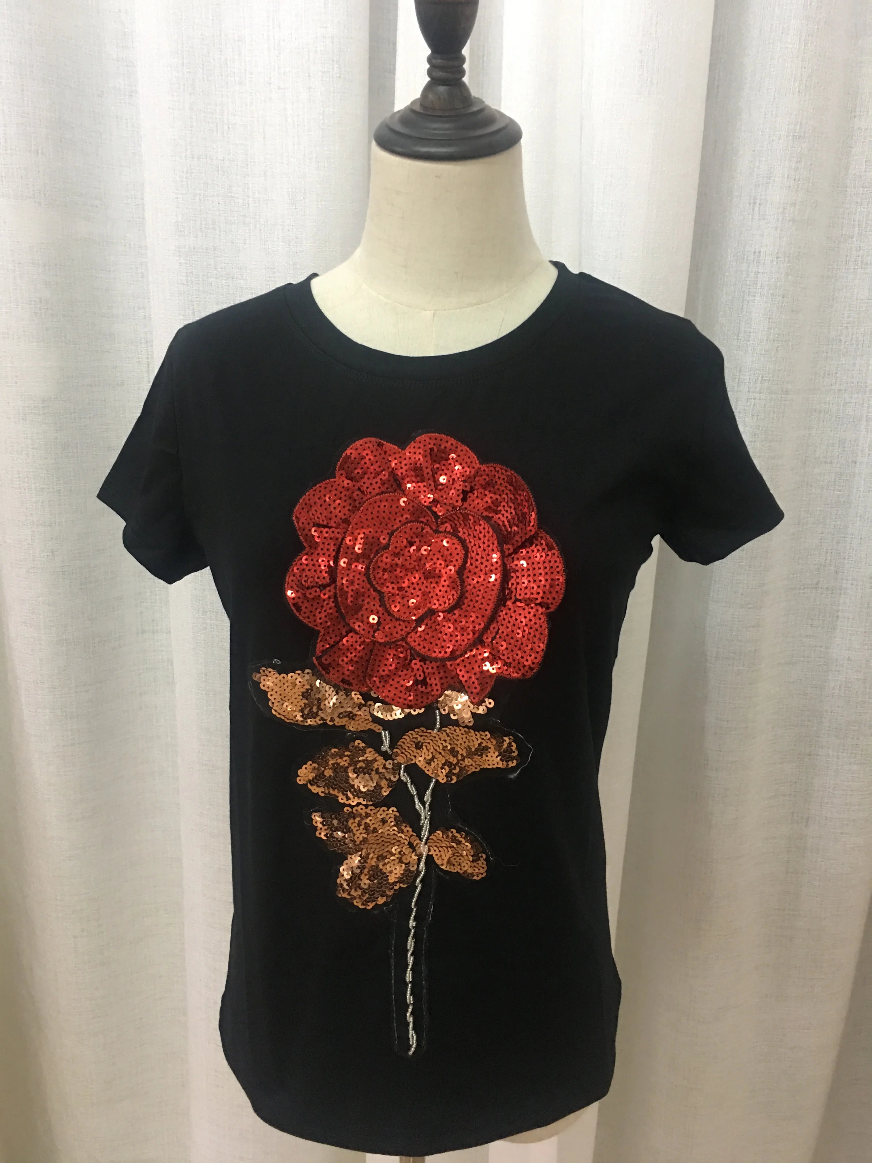 New Summer women sequin t shirt