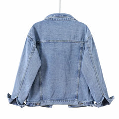 Jeans Jacket Women NEW Spring Coat Vintage Loose Denim Jacket