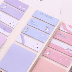 Memo Pad Kawaii Unicorn Sticky Notes Cute Adhesive Notepad