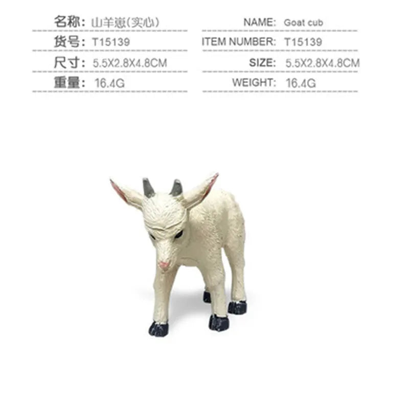 New DIY Wild Simulation Animal Model Mini Animals Goat Lamb Kids Cognitive Educational Toy for Children Kid Micro landscape Gift