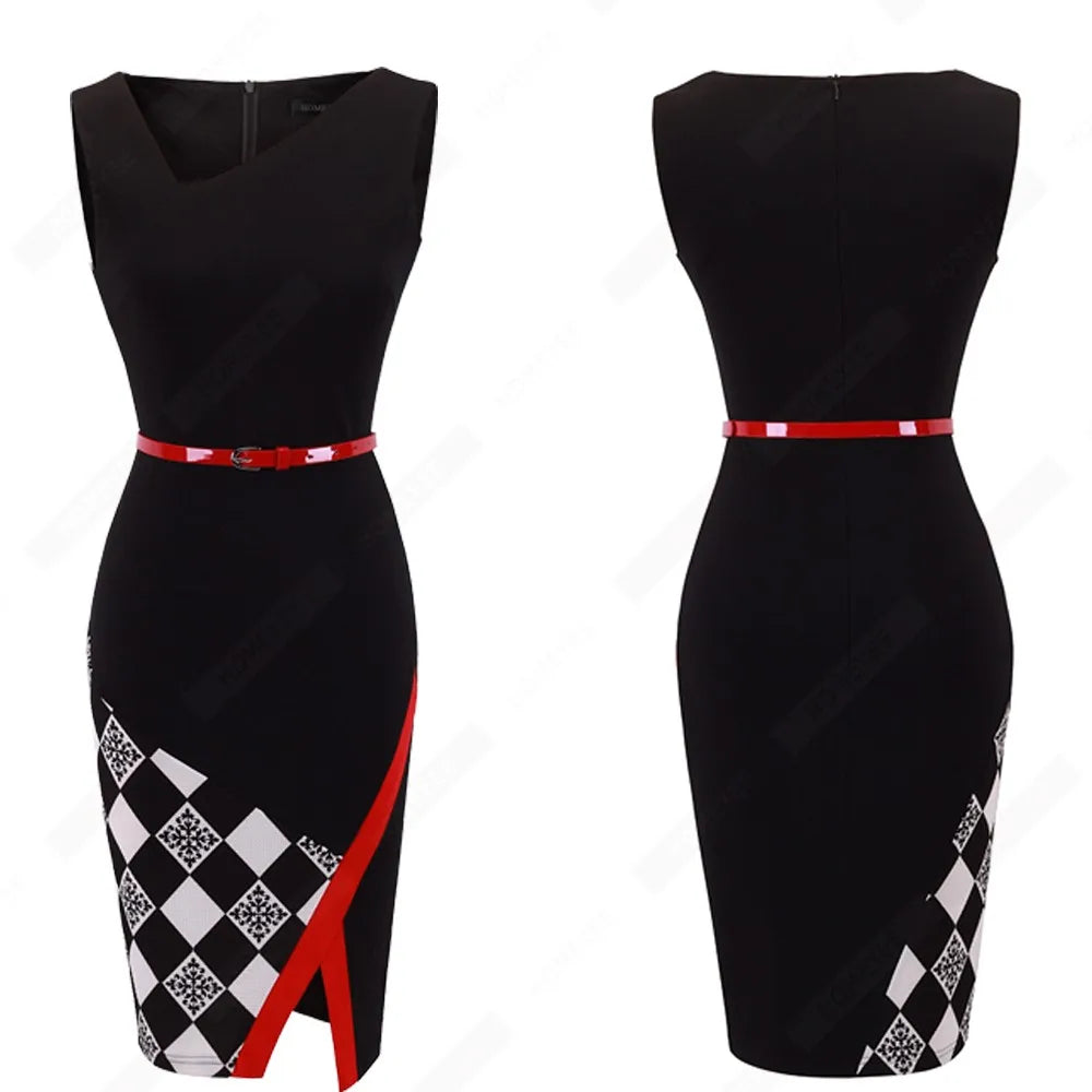 Work Business Office Bodycon Elegant Pencil Dress