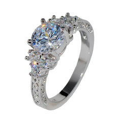 Exquisite Fashion Silver Color Engagement Rings for Women