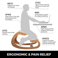 Body Posture Rocking Wood Knee Computer Chair