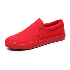 Red Canvas Shoes Men's Work Shoes Breathable Casual Board Shoes