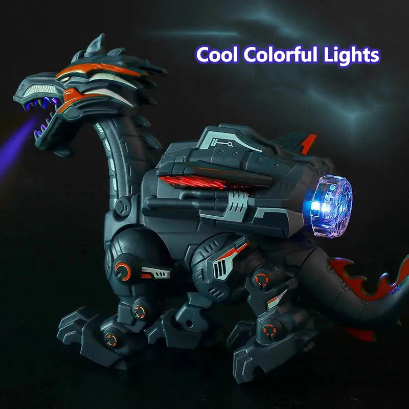 Simulation Fire Mechanical Dinoasur Water Spray Cool Light Electric Children Entertainment Puzzle Model Game Toys