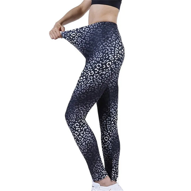 Leggings Women's Leopard Fitness Black Leggin