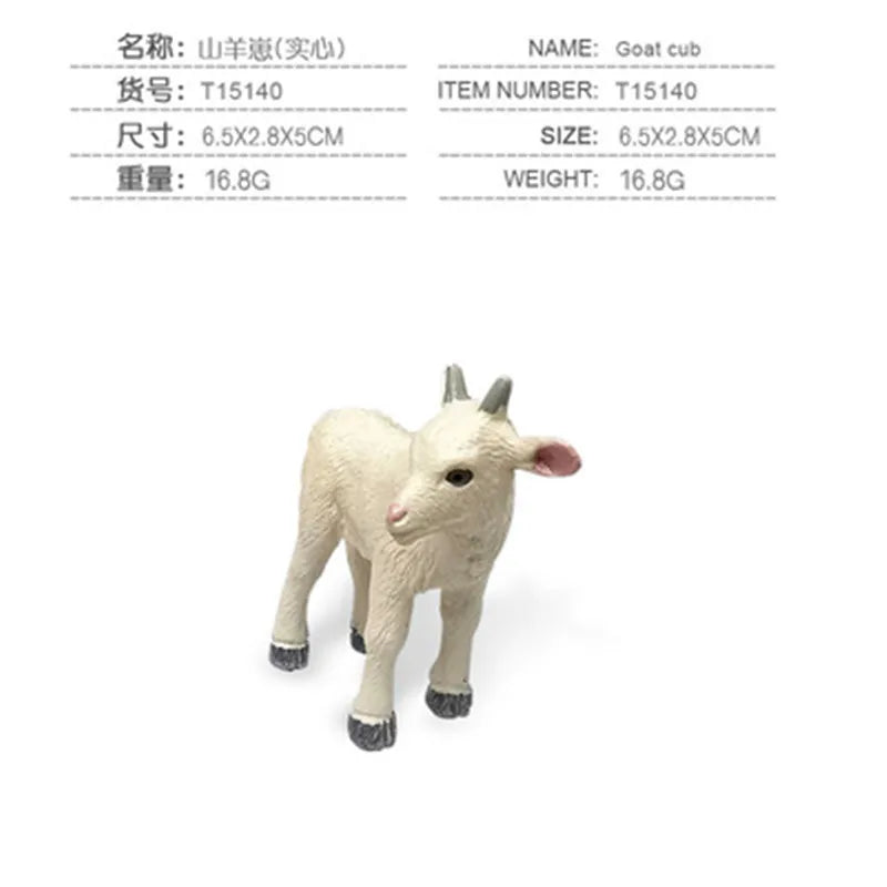 New DIY Wild Simulation Animal Model Mini Animals Goat Lamb Kids Cognitive Educational Toy for Children Kid Micro landscape Gift