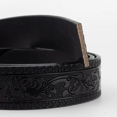 No Buckle Vintage Embossed Belts for Men Cowboy Clothing Accessories