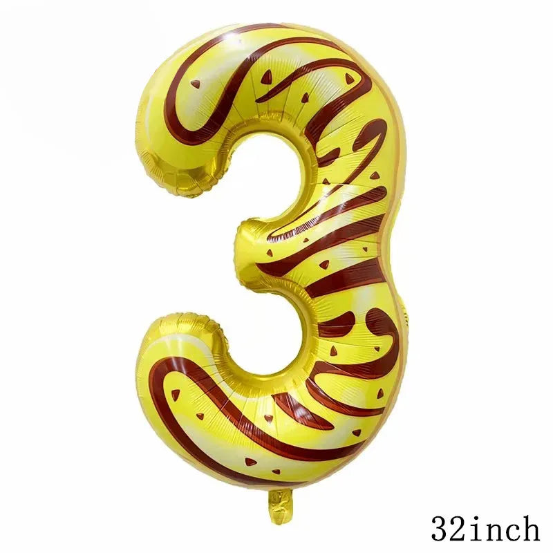 Donut globos Foil Balloon Fruit Ice Cream Helium Balloon Birthday Party