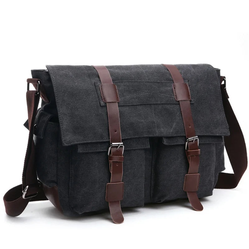 Men's Vintage Canvas Bag Men Casual Crossbody Bag For Men Messenger Bag Man Travel Shoulder Bags