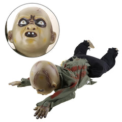 Animated Crawling Baby Zombie Scary Ghost Babies Doll Haunted Halloween Decor Props Supplies