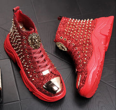 Luxury rivet Boots Men's shoes designer sneakers men