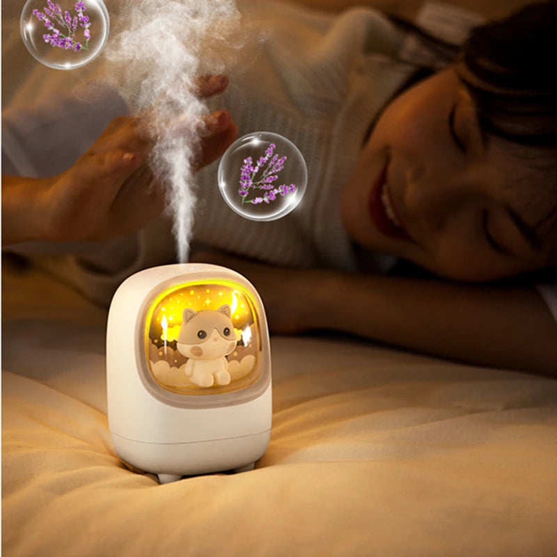 Cartoon Wireless Air Humidifier USB Rechargeable Portable Mini Aromatherapy Mist Maker