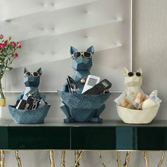 storage box with tissue box on tabletop décor Desk organiser key Tools fruit Nuts candy storage bowl