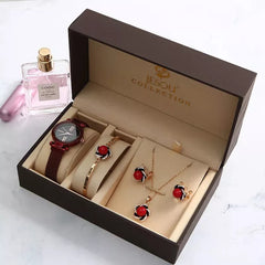 Women Watches Set Luxury Diamond Earrings Necklace Bracelet Set Ladies Starry Sky Watch For Women Valentine Gift