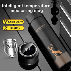 500ML Smart Thermos Water Bottle Led Digital Temperature Display Food Thermos For Tea Coffee