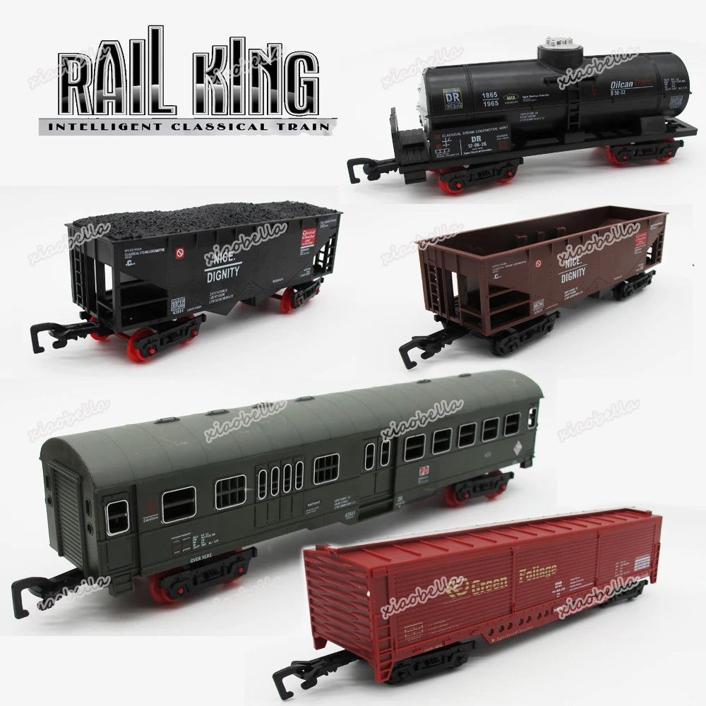 Train Track Cargo Car Carriage Wagons Models Gauge Accessories DIY Toy Classic Electric Trains