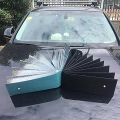 Front Windshield Shade Lightweight Aluminum Foil Accordion Folding Auto Sunshade Blocks UV Rays Sun Visor Car Interior Protector