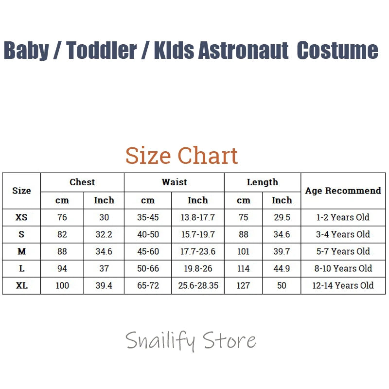 SNAILIFY Silver Spaceman Jumpsuit Boys Astronaut Costume For Kids Halloween Cosplay Children Pilot Carnival Party Fancy Dress