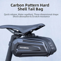 ROCKBROS Bicycle Bag Cycling Saddle Bag Quick Release Seatpost Waterproof Large Capacity Shockproof Bike Rear Bag