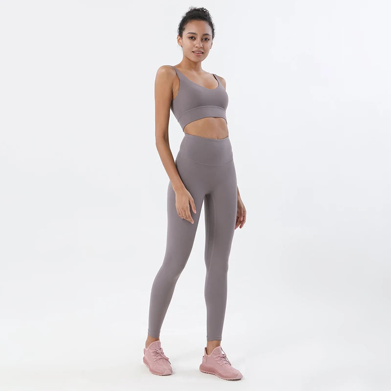 Tracksuits Women's Yoga Set Sports Suit Gym Fitness Bra Leggings Women Lounge Wear Crop Tops