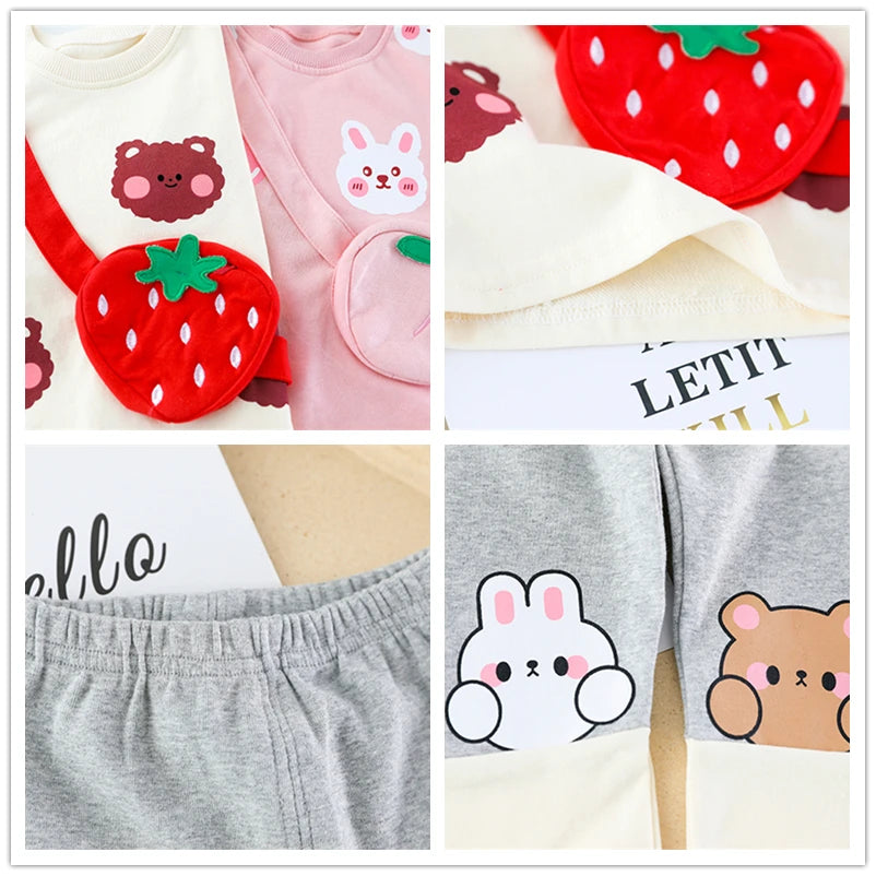 Spring Autumn Baby Girls Clothing Sets