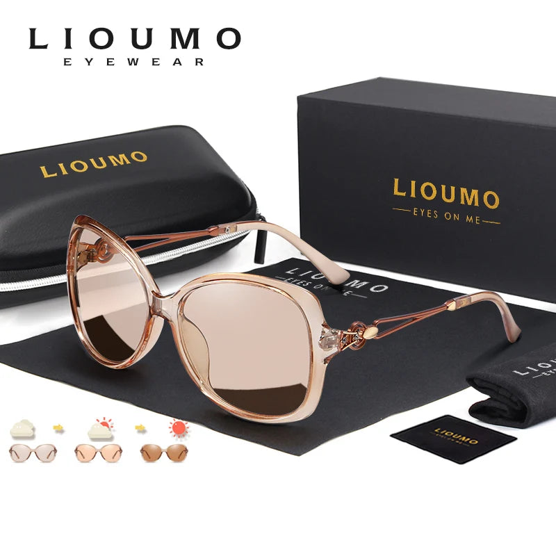 LIOUMO Luxury Women's Sunglasses Polarized Female Glasses