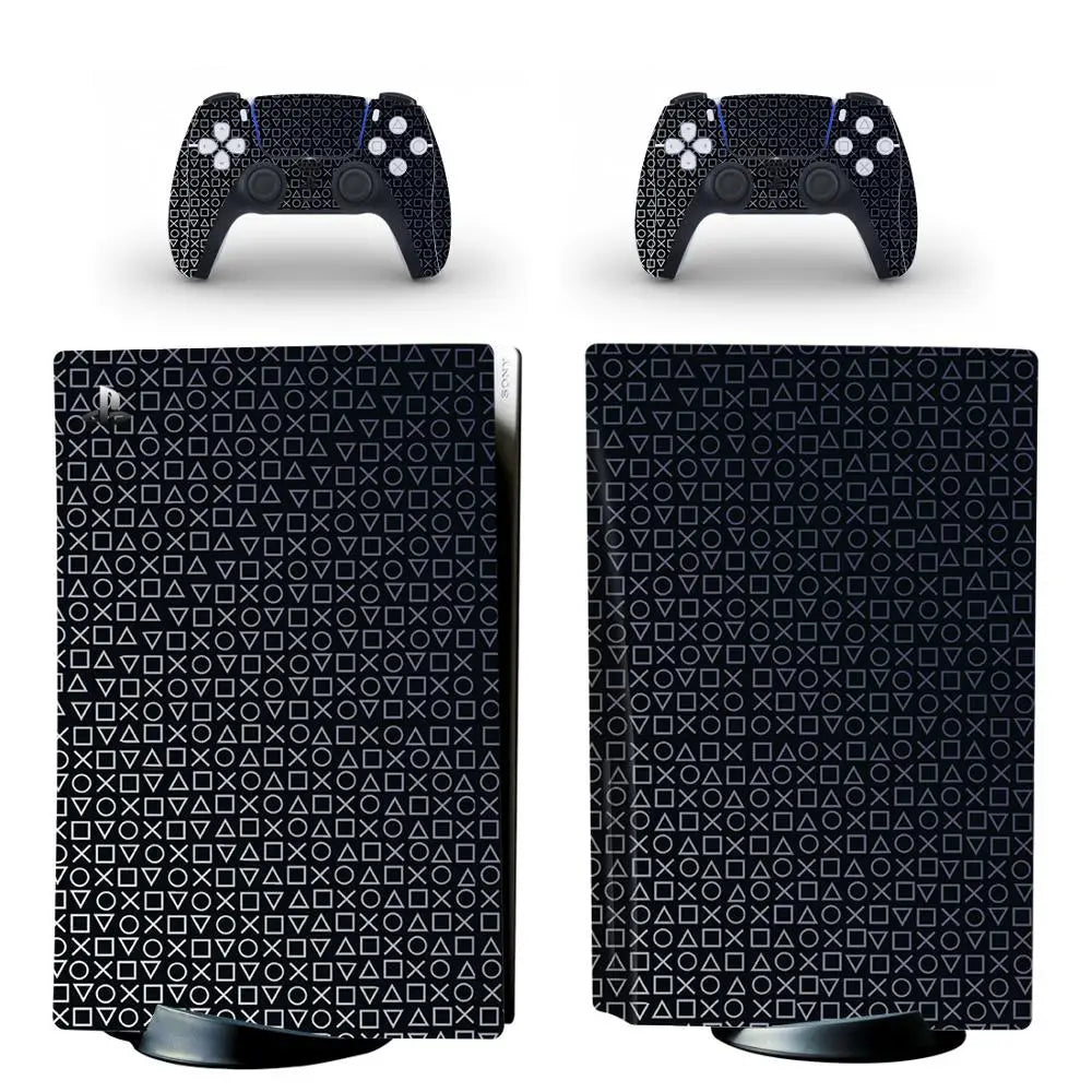 Carbon Fiber PS5 Standard Disc Edition Skin Sticker Decal Cover for PlayStation 5 Console & Controller PS5 Skin Sticker Vinyl